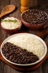 Black beans and rice dish.