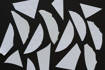 abstract composition in black and white - segments