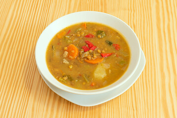 vegetable lentils or homemade widows. Recipe for a light lentil stew, very healthy and tasty. Only with your favorite vegetables and vegetables