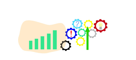 Obraz premium progress, development concept, success, gears, the idea of moving forward