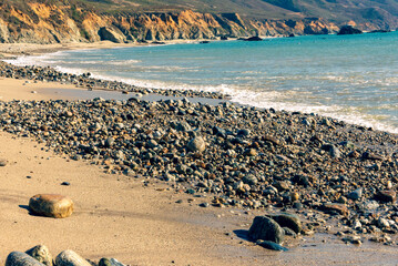 A rocky beach on the west coast