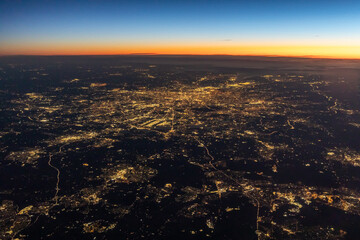 London England Aerial at Dawn