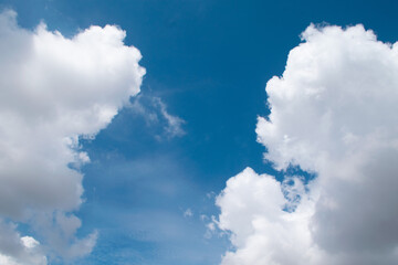 Naklejka na ściany i meble Clouds formation on a blue sky