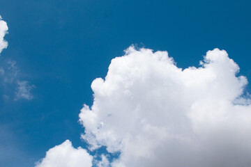 Clouds formation on a blue sky