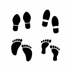 Footprint Icon Design Vector Logo Template Illustration Sign And Symbol