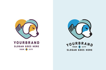 logo for rescue and foster family for animals