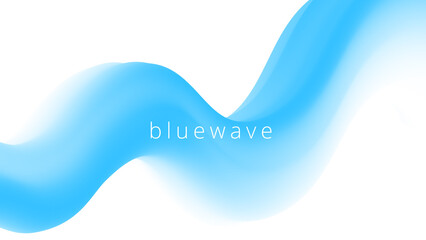 Abstract fluid blue wave. Wavy design element for brochure, banner, poster, web design.