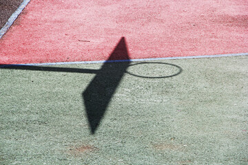 basketball hoop shadow
