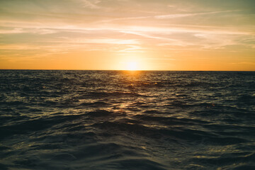 sunset in the sea