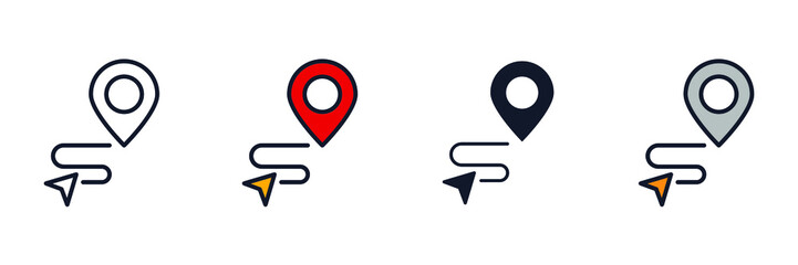 Gps tracking icon symbol template for graphic and web design collection logo vector illustration