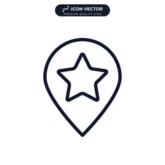 Pin point icon symbol template for graphic and web design collection logo vector illustration