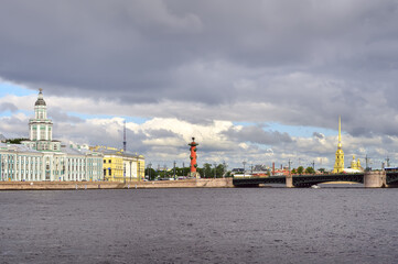 Fototapeta premium Universitetskaya embankment on the Neva