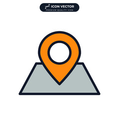 location icon symbol template for graphic and web design collection logo vector illustration