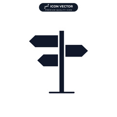 Direction sign icon symbol template for graphic and web design collection logo vector illustration