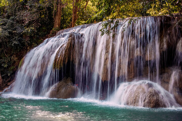 Erawan Falls in Thailand