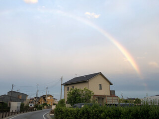 rainbow in the city