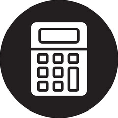 calculator glyph icon