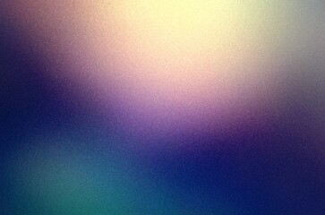 Yellow diffused light on blue purple iridescent gradient background. Sanded texture.