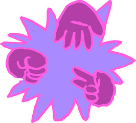 子供が描いたじゃんけんの絵 落書き 下手