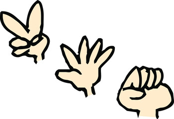 子供が描いたじゃんけんの絵 落書き 下手