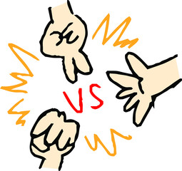 子供が描いたじゃんけんの絵 落書き 下手