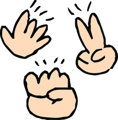 子供が描いたじゃんけんの絵 落書き 下手