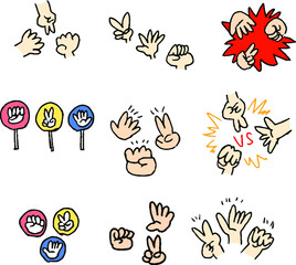 子供が描いたじゃんけんの絵 落書き 下手