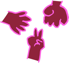 子供が描いたじゃんけんの絵 落書き 下手