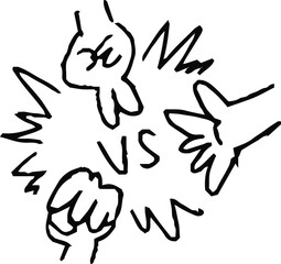 子供が描いたじゃんけんの絵 落書き 下手