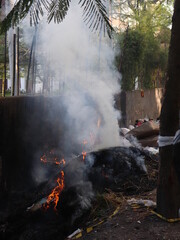 Fototapeta premium burning garbage