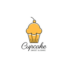 Vintage Retro Bakery, Cupcakes, and deserts Logo Badges And Labels Stock Vector with a little modern touch