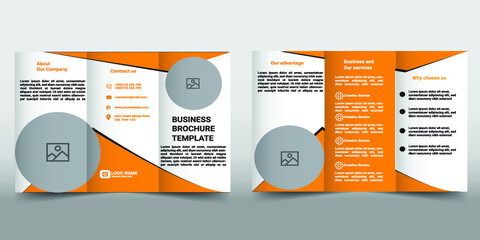 Tri fold brochure design. corporate business template for tri-fold flyer. Creative concept 3 folded flyer or brochure.Vector triple folding brochure for business and advertising