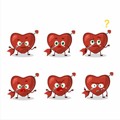 Cartoon character of cupid love arrow with what expression