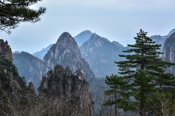 Papier Peint photo autocollant Monts Huang Site pittoresque de Huangshan dans la province d& 39 Anhui, Chine