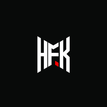 HFK letter logo creative design. HFK unique design