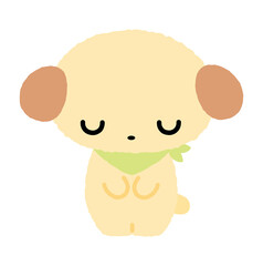 おじぎしている犬のイラスト