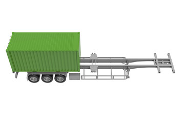 empty truck load goods 3d image