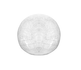 Stone ball circle shape isolated on white background , clipping path