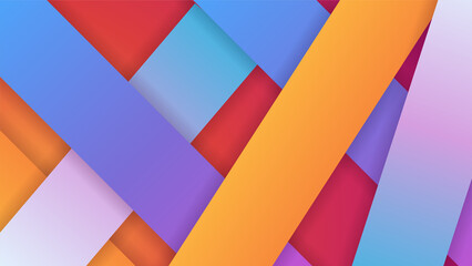 Modern orange dynamic stripes colorful abstract geometric design background for business, card, presentation, brochure, banner, and wallpaper