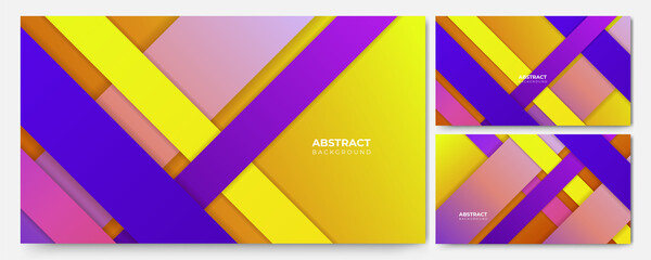 Set of abstract modern trendy minimal colorful background. Dynamic shapes composition with modern hipster futuristic graphic. Vector abstract background texture design, bright poster, banner