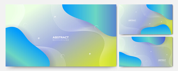 Set of abstract modern trendy minimal colorful background. Dynamic shapes composition with modern hipster futuristic graphic. Vector abstract background texture design, bright poster, banner