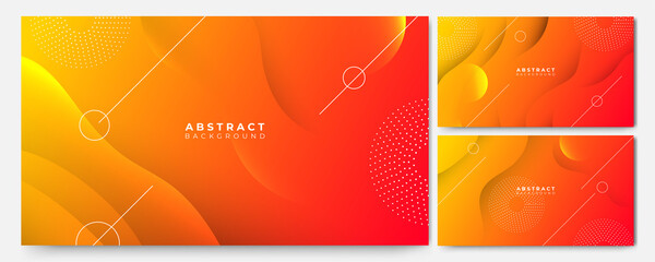 Set of abstract modern trendy minimal colorful background. Dynamic shapes composition with modern hipster futuristic graphic. Vector abstract background texture design, bright poster, banner