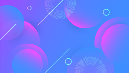 Modern gradient blue pink colorful abstract geometri design background