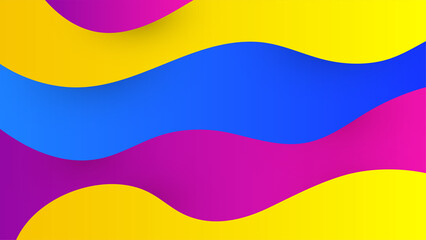 Modern bloob blue purple yellow colorful abstract geometri design background