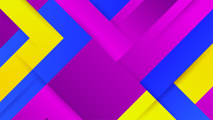 Obraz premium gradient shape blue purple yellow colorful abstract geometri design background