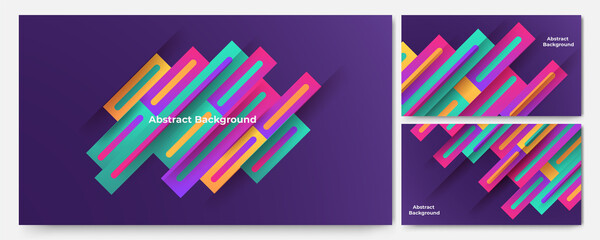 dynamic shape purple colorful abstract geometri design background © SyahCreation