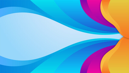 gradient wave blue orange purple colorful abstract geometri design background