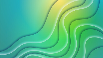 gradient fluid green colorful abstract geometri design background