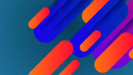 dynamic shape green blue orange colorful abstract geometric design background