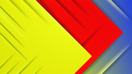 dynamic shape blue red yellow colorful abstract geometric design background